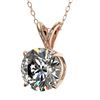 Image 2 : 1.55 ctw Certified Quality Diamond Necklace 10k Rose Gold - REF-224W8H