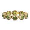 Image 1 : 44.22 ctw Tourmaline & Diamond Victorian Bracelet 14K Yellow Gold - REF-1342M4G