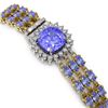 Image 2 : 27.75 ctw Tanzanite & Diamond Bracelet 14K Yellow Gold - REF-377R5K