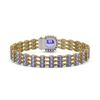 Image 3 : 27.75 ctw Tanzanite & Diamond Bracelet 14K Yellow Gold - REF-377R5K