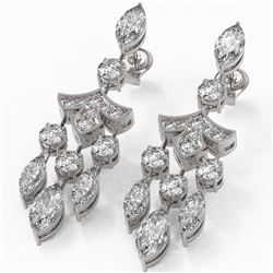 5.5 ctw Marquise Cut Diamond Designer Earrings 18K White Gold - REF-722X4A