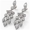 Image 1 : 5.5 ctw Marquise Cut Diamond Designer Earrings 18K White Gold - REF-722X4A