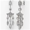 Image 3 : 5.5 ctw Marquise Cut Diamond Designer Earrings 18K White Gold - REF-722X4A