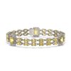 Image 1 : 14.96 ctw Citrine & Diamond Bracelet 14K White Gold - REF-232K4Y