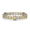 Image 2 : 14.96 ctw Citrine & Diamond Bracelet 14K White Gold - REF-232K4Y
