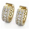 Image 1 : 7.42 ctw Diamond Designer Earrings 18K Yellow Gold - REF-625X3A
