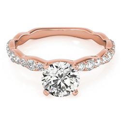1.4 ctw Certified VS/SI Diamond Ring 18k Rose Gold - REF-271K3Y