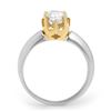 Image 2 : 1.0 ctw Certified VS/SI Diamond Solitaire Ring 14k 2-Tone Gold - REF-291H3R