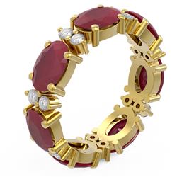 8.62 ctw Ruby Ring 18K Yellow Gold - REF-114N9F