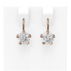 2.32 ctw Diamond Earrings 18K Rose Gold - REF-525M3G
