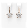 Image 1 : 2.32 ctw Diamond Earrings 18K Rose Gold - REF-525M3G