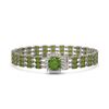 Image 1 : 28.56 ctw Tourmaline & Diamond Bracelet 14K White Gold - REF-404Y8X