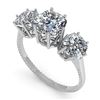 Image 2 : 2.0 ctw Past Present Future VS/SI Cushion Diamond Ring 18k White Gold - REF-435M2G
