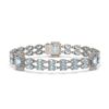 Image 1 : 15.45 ctw Aquamarine & Diamond Bracelet 14K White Gold - REF-268Y4X