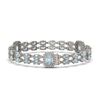 Image 2 : 15.45 ctw Aquamarine & Diamond Bracelet 14K White Gold - REF-268Y4X