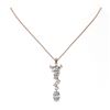 Image 2 : 2.2 ctw Oval Cut Diamond Designer Necklace 18K Rose Gold - REF-429R5K