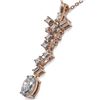 Image 3 : 2.2 ctw Oval Cut Diamond Designer Necklace 18K Rose Gold - REF-429R5K