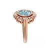 Image 2 : 4.04 ctw Blue Topaz & Diamond Ring 18K Rose Gold - REF-154M5G