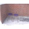 Old Pair Wrought Iron Ice Cream Chairs #1446203