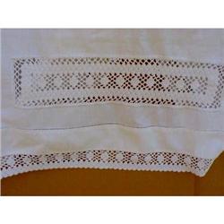 Pr Antique Pillowcases LACE BORDERS #1446256