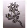 Image 1 : Floral Brooch in Crystal Rhinestones by Weiss #1446503