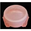 Image 1 : SWIMMING SWAN Pink Satin Glass Powder Jar #1447018