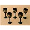 Image 1 :  Japanese Black and Gold Cups (set of five) #1447153