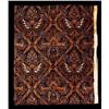 Image 1 : Brown and Blue Batik Textile Fabric 1.1 x 2.8 #1447155