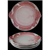 Image 1 : Majolica Pink Fish Plate Set (4) #1447161