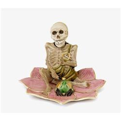 Old Japanese Banko Skeleton Buddha Nodder Doll #1447198