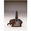 Image 1 : Old Japanese Champleve Elephant Pagoda Censer #1447232