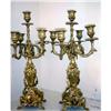 Image 1 : Candelabras (pair) with dolphins, 19" in dore #1467428