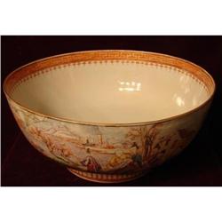 C.1770 CHINESE EXPORT HUGEMANDARIN PUNCH BOWL #1467601