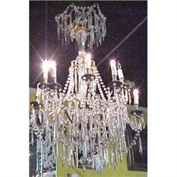 ANTIQUE FRENCH CRYSTAL CHANDELIER #1467876