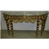 Image 1 : Inlaid Marble Top Console Hall Foyer Table #1467977