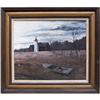 Image 1 : Thomas Kerry Framed Oil Painting, Lighthouse  #1473860