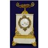 Image 1 : 19c French Gilt Bronze Marble Mantle Clock #1474437