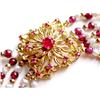 Image 1 : Ruby Clasp with Pearl, Gold, Garnet Beads #1486808