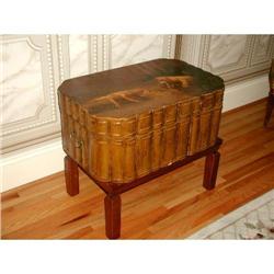 Trunk Coffee Table Leather Hand Painted #1486899