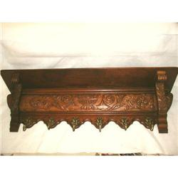French Shelf Coat Rack Mantel C.1870 Hand #1486905