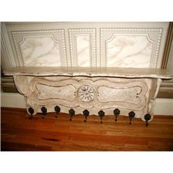 Coat Rack Mantel Country French Cream And Brass#1486907