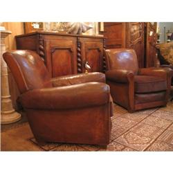 Pair of 1930's Leather Club Chairs #1486945