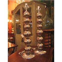 Pair of Vintage Chrome Murano Bulb Lamps #1486946