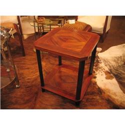 Art Deco side table in walnut /decorative inlay#1487015