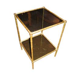 French Bronze and Glass Bamboo Table #1487016