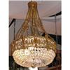 Antique French Bronze and Crystal Chandeler #1487272