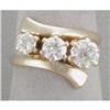 Image 1 : 14K Gold and Diamond 3 Stone Ring #1487306