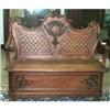 Image 1 : Unusual OAK Louis XV Hall Bench Blanket Chest  #1487361