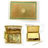 Image 1 : 18kt. Gold Compact with Emeralds and Diamonds #1487562