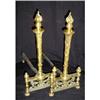 Antique Pair of Solid Brass Andirons #1487769